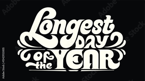 Summer solstice illustration longest day of the year graphic design