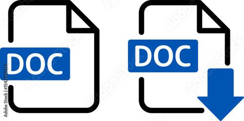 シンプルなdocアイコンセット