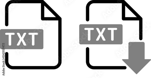 シンプルなtxtアイコンセット