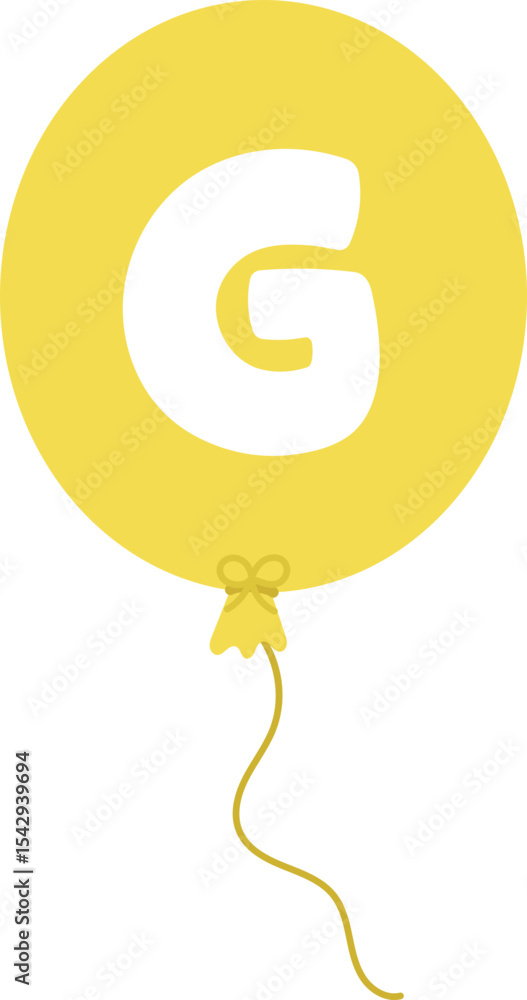 Fototapeta premium Pastel Balloon Alphabet – Cute and Playful Letters for Kids and Party Design