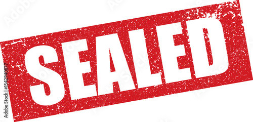 Red Sealed Rubber Stamp in Reverse Grunge Vector in Sharp Border, Transparent Background, Svg, Png
