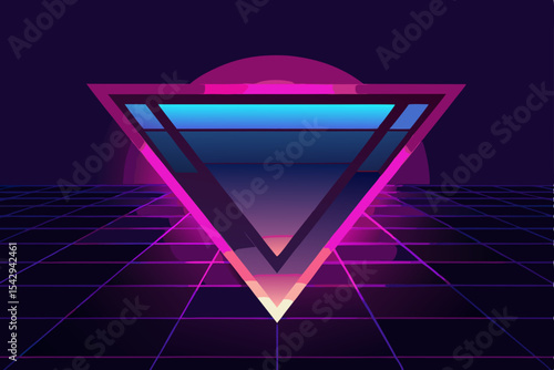 A brilliant 3D render of a glowing neon heart jewel on a black and red background