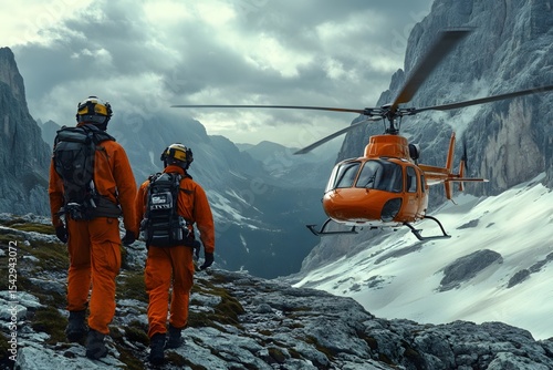 Helicopter for mountain rescue