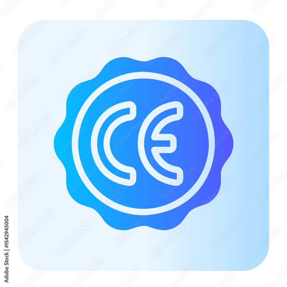 Obraz premium ce gradient icon