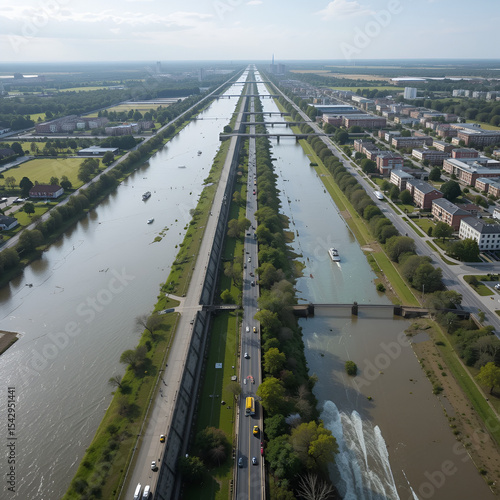Exploring urban flood control levees and their critical function in managing water flow