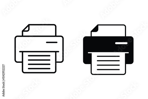 Print icon set. printer icon vector for apps and websites.