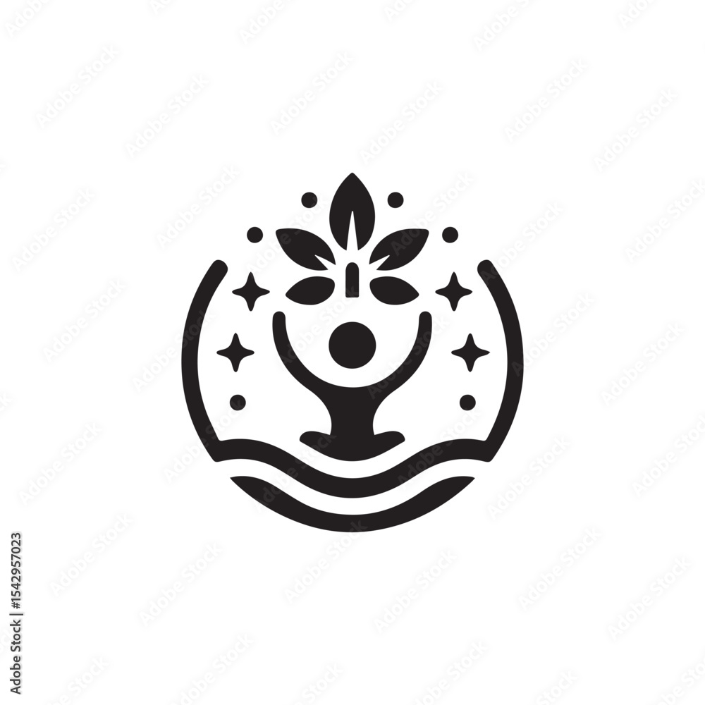 Obraz premium wellness logo design vector 