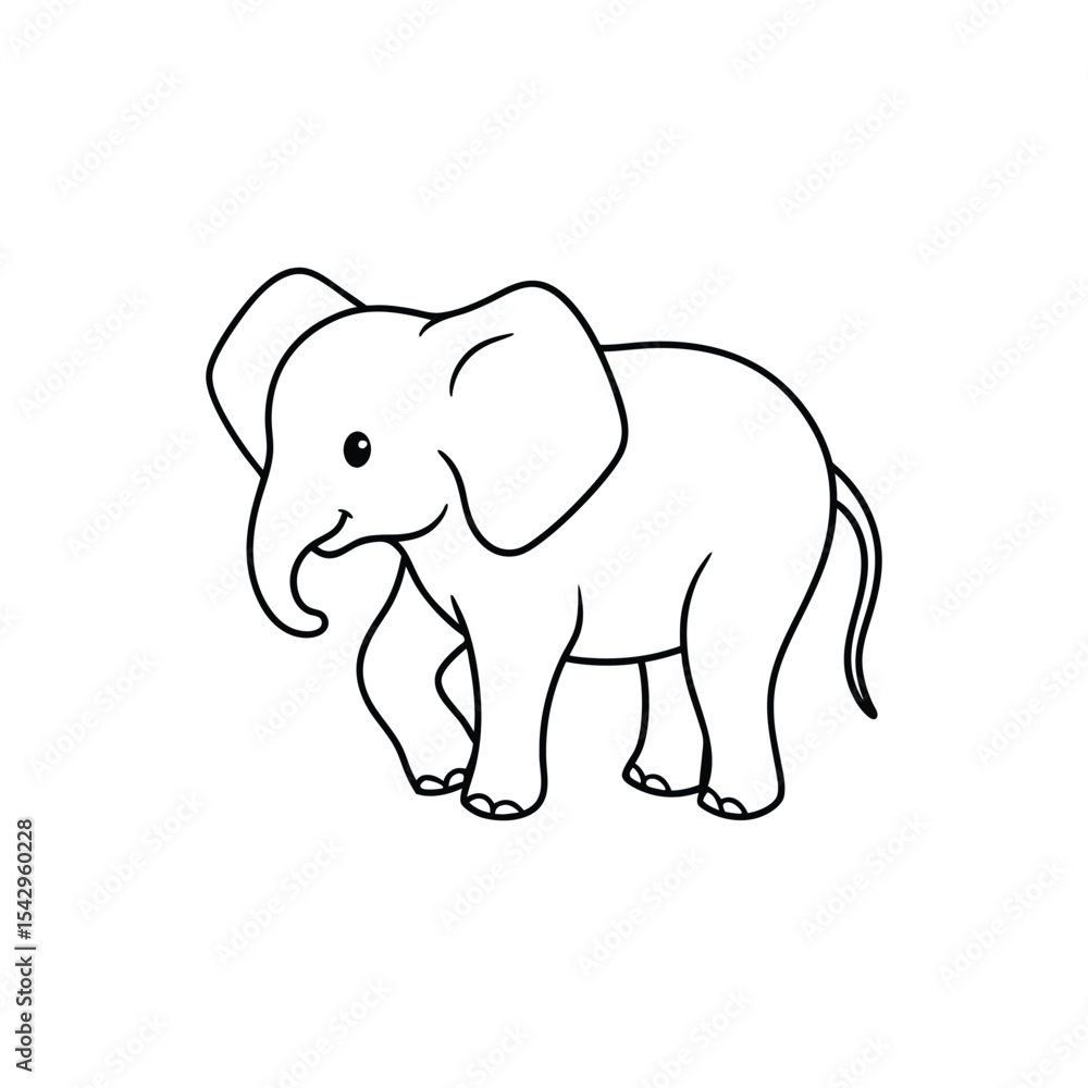 baby elephant line art baby elephant line art