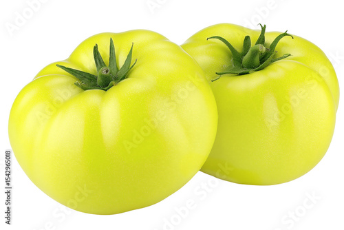 Wallpaper Mural Greenish yellow tomatoes isolated, Unripe tomatoes on white background, Concept for garden harvest stages Torontodigital.ca