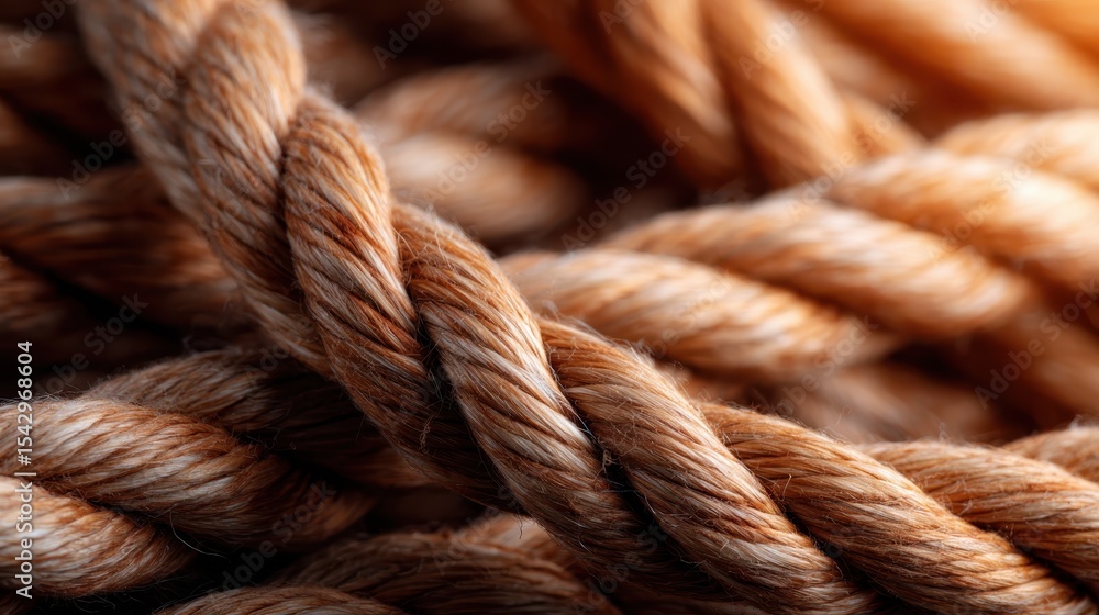 A detailed close-up view of intertwined natural fibers creating a textured rope, emphasizing the beauty and intricacy of craftsmanship in everyday materials. A detailed close-up view of intertwined natural fibers creating a textured rope, emphasizing the beauty and intricacy of craftsmanship in everyday materials.