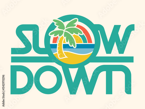 slow down creative tshirt idea lifestyle vector illustration sweatshirt clothing