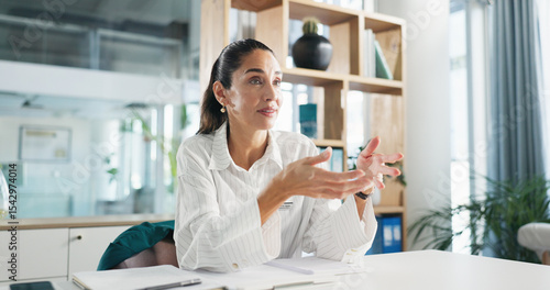 Canvas Print Woman, doctor and explain for consultation at hospital for healthcare, medical report and advice