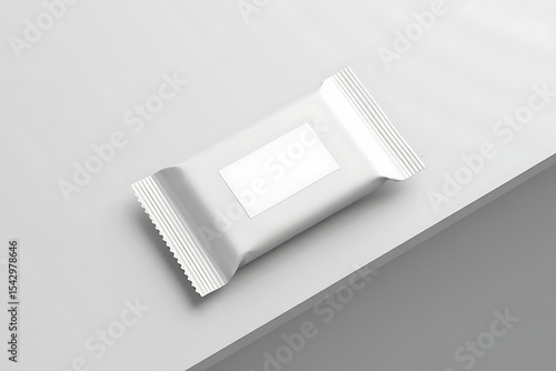 Blank White Snack Wrapper Mockup