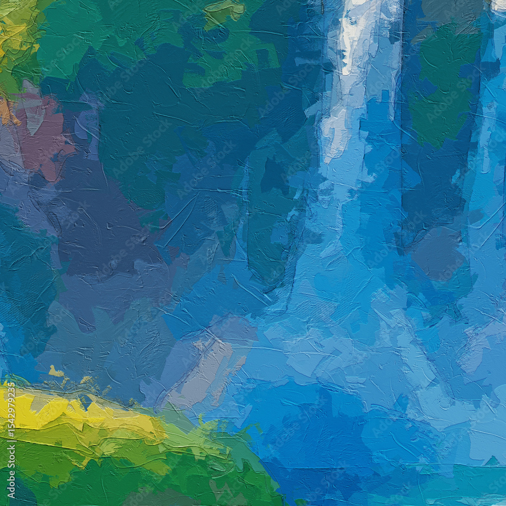 Fototapeta premium Various oil paintings, floral landscapes, forests, creeks, chrysanthemums, butterflies, waterfalls, roses, peonies, mushrooms, spotted deer