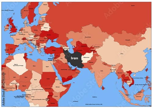 Iran World black map random background classic style
