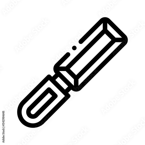 chisel line icon