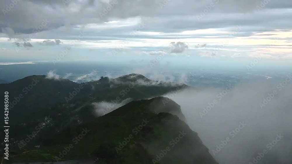 mist over the silent mountains. mist over the silent mountains.