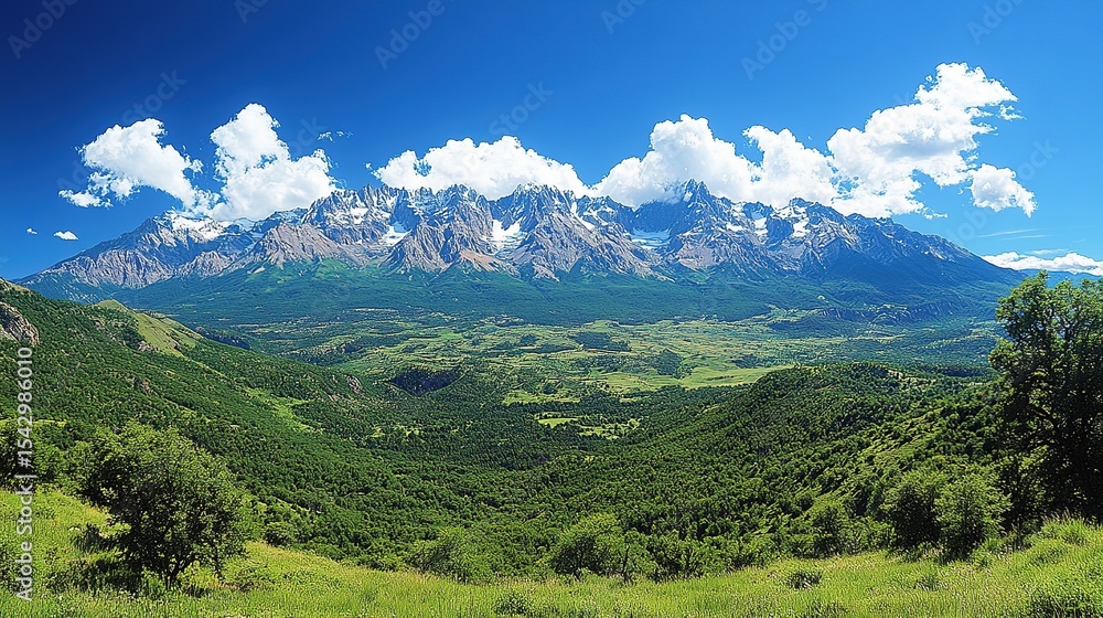 Fototapeta premium mountain landscape with blue sky