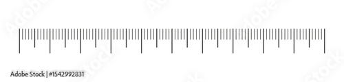 Ruler scale without numbers. Measuring chart with 10 centimeters. Length measurement distance, math, height. Sewing tool template.
