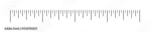 Ruler scale, measuring chart with 4 inches. Length measurement distance, height, math. Template of sewing tool