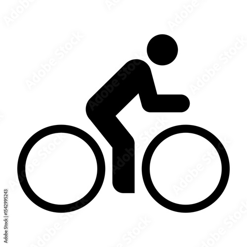 Cyclist icon. Biking symbol. Cycling route, bike trail, bicycle road sign.