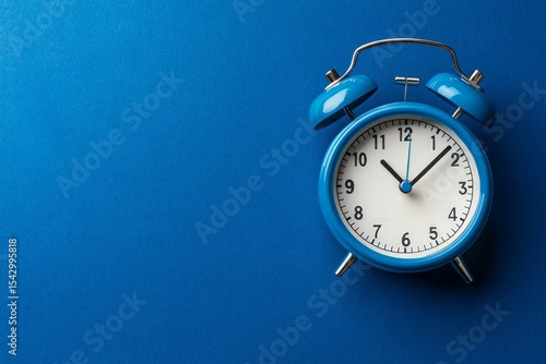 Wallpaper Mural Blue Alarm Clock On Glittery Blue Background Torontodigital.ca