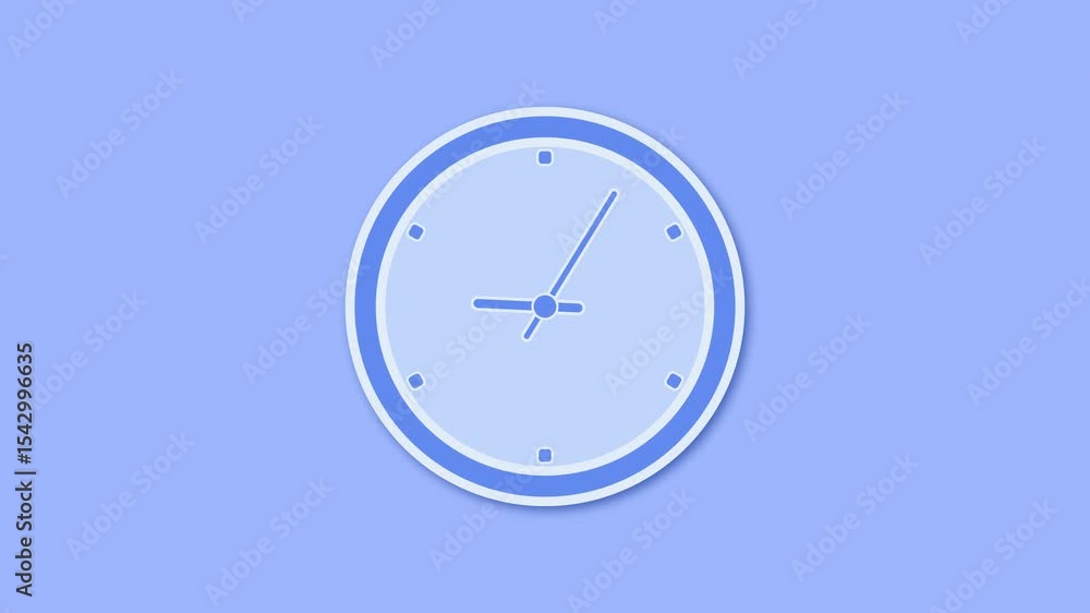 Circle analog clock isolated animation, Minimal clock animated Circle analog clock isolated animation, Minimal clock animated
