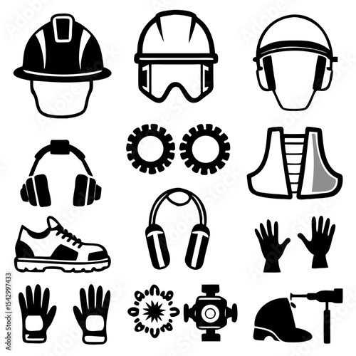 Power tools like a drill circular saw angle grinder and jackhammer shilouette
