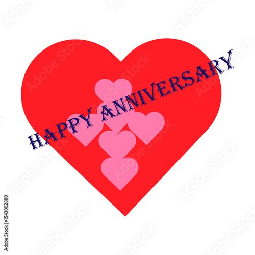 Anniversary wish icon with love
