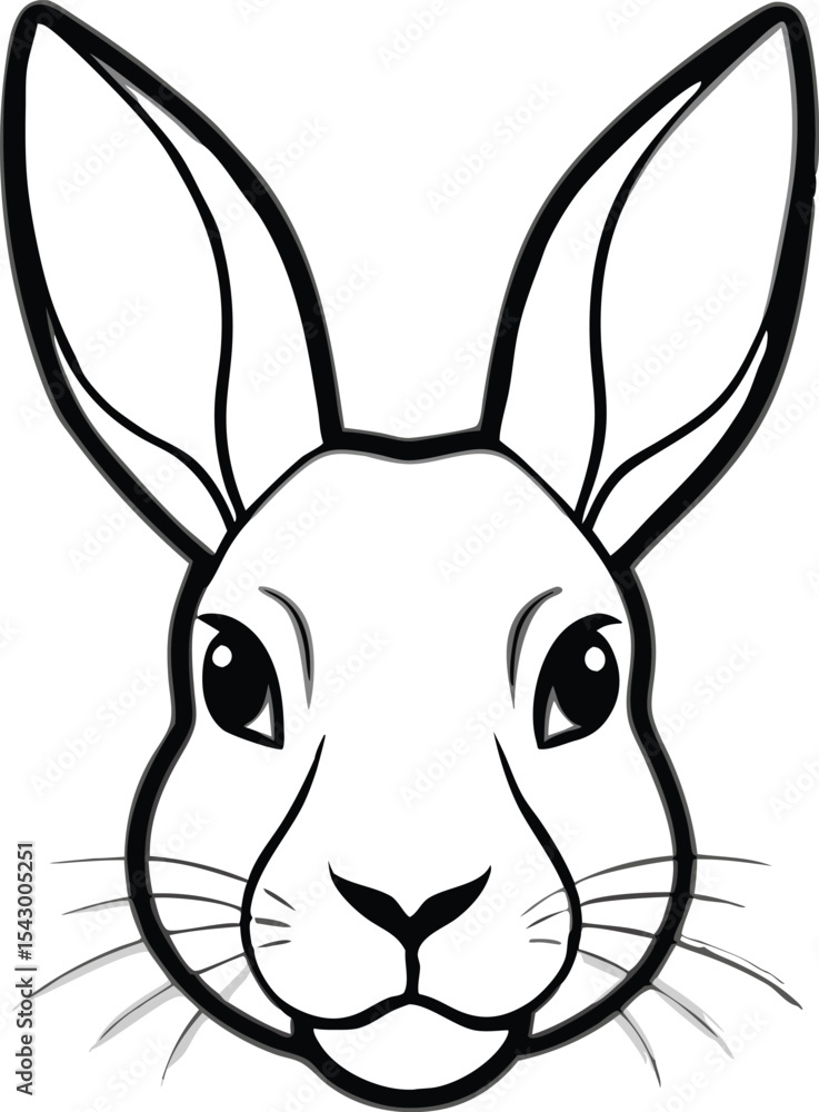 Fototapeta premium Elegant line art animal silhouette