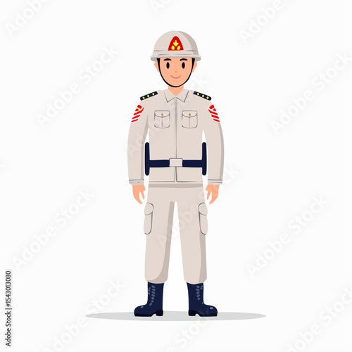 Standing at Attention: A brave soldier, standing tall and steadfast in their official attire, embodies the virtues of strength, discipline, and honor, ready to serve and protect.