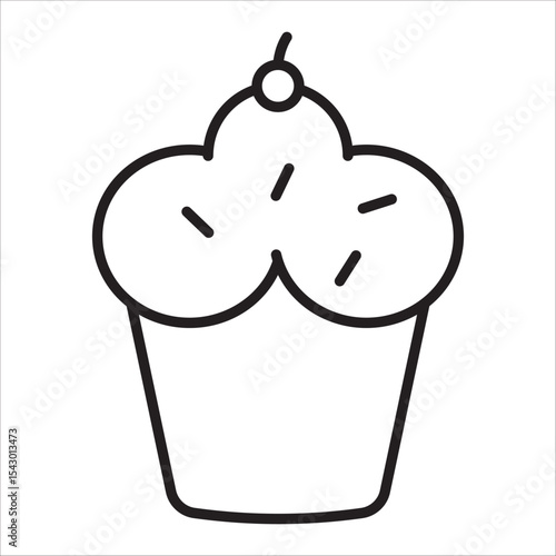 Dessert icon outline vector
