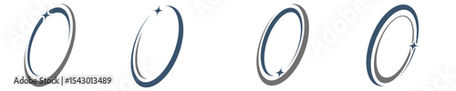 logo oval vector design set