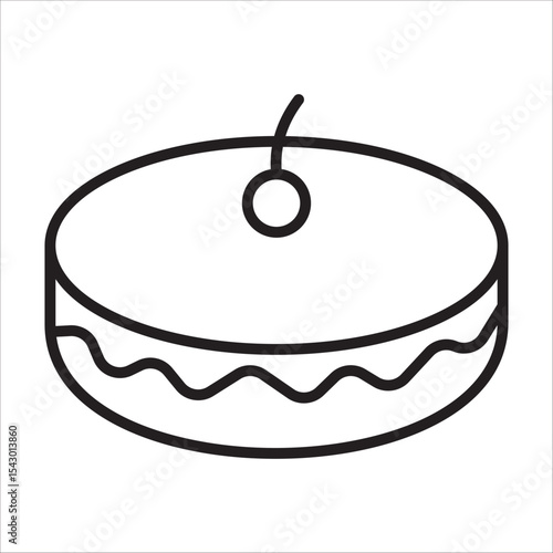 Dessert icon outline vector