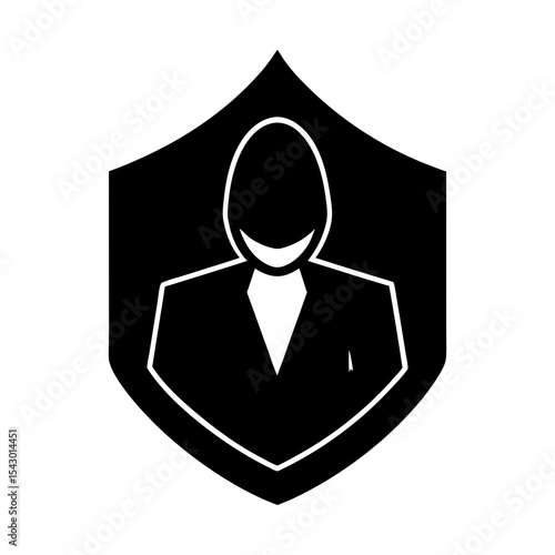 Free Download Mysterious figure avatar silhouette person anonymous profile security icon - GFXLoad