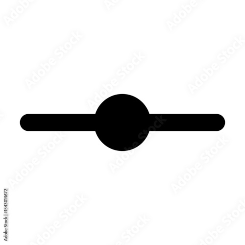 Simple solid vector icon of a commit symbol, commonly used in coding, terminal, and developer interfaces. Ideal for apps, websites, dashboards, and coding tools. SVG format, easy to edit and scale.