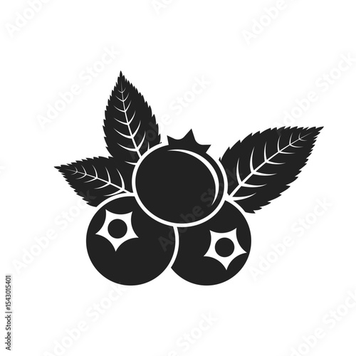 Blueberry fruit icon in flat style. Bilberry vector illustration on isolated background. Sweet berry sign business concept.