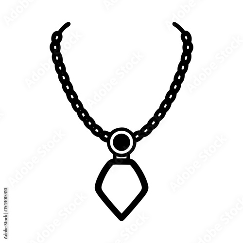 Necklace pendant jewelry fashion accessory elegant chain style design art silhouette