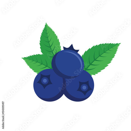 Blueberry fruit icon in flat style. Bilberry vector illustration on isolated background. Sweet berry sign business concept.