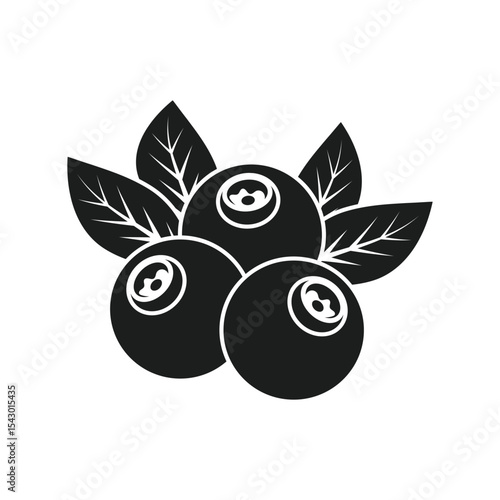 Blueberry fruit icon in flat style. Bilberry vector illustration on isolated background. Sweet berry sign business concept.