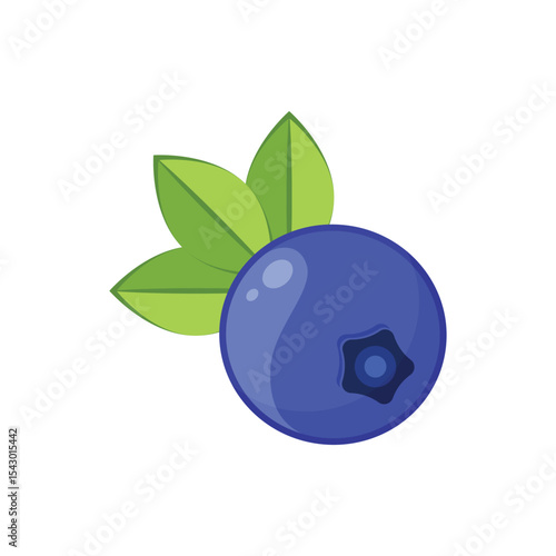 Blueberry fruit icon in flat style. Bilberry vector illustration on isolated background. Sweet berry sign business concept.