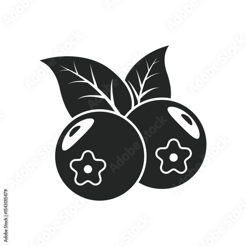 Blueberry fruit icon in flat style. Bilberry vector illustration on isolated background. Sweet berry sign business concept.