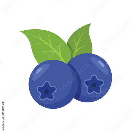 Blueberry fruit icon in flat style. Bilberry vector illustration on isolated background. Sweet berry sign business concept.