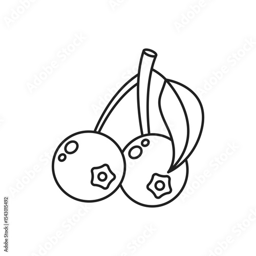 Blueberry fruit icon in flat style. Bilberry vector illustration on isolated background. Sweet berry sign business concept.