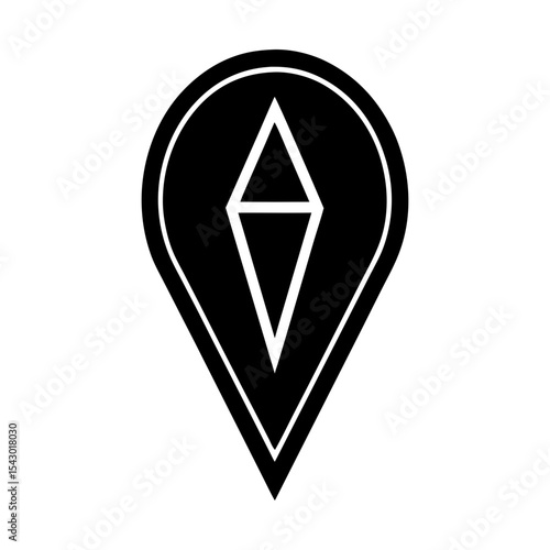Free Download Location pin pointer map navigation travel gps destination point symbol silhouette - GFXLoad
