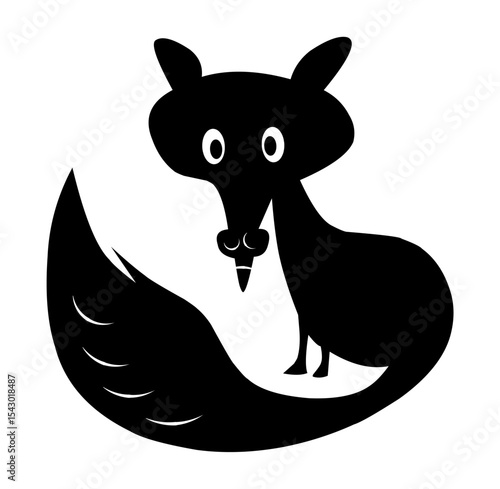 cute illustration cartoon silhouette education vector wolf shepherd farm flat design children book cover isolated white background