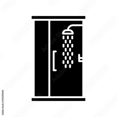Shower cabin icon. Bathroom shower stall.