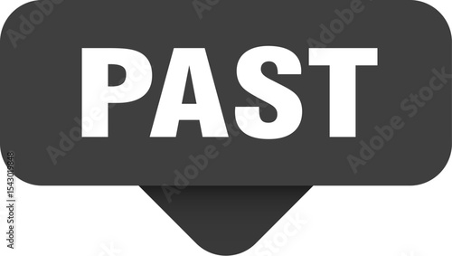 past sticker. past sign on transparent background
