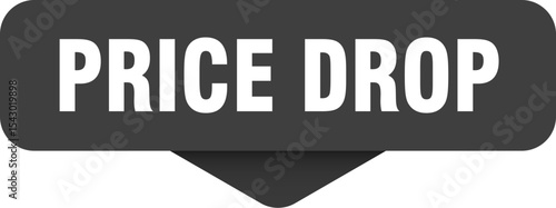 price drop sticker. price drop sign on transparent background