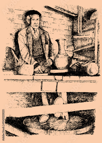 Rustic Celtic Engraving Style Illustrations from Northern Spain